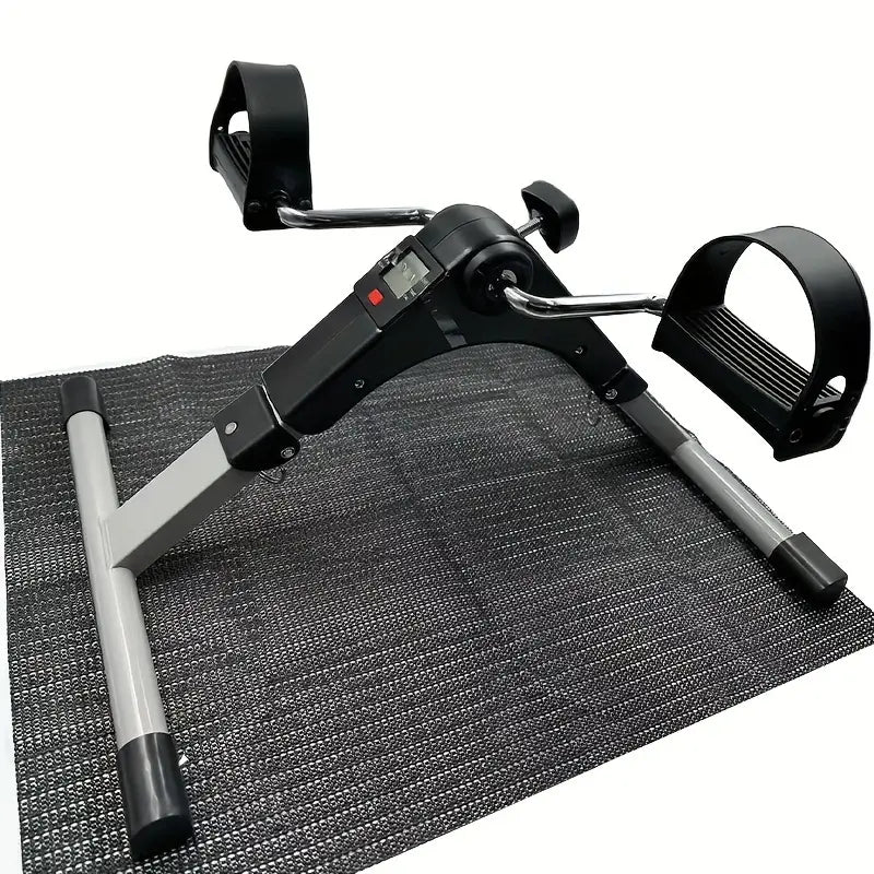 Foldable Mini Fitness Car with Display Screen - Black-4