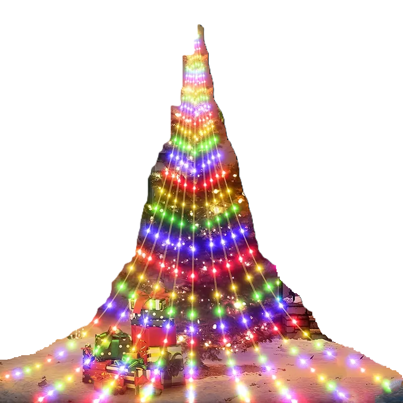 1PC 180LED Waterfall Tree Fairy Lights - Christmas Tree Waterfall Light-0
