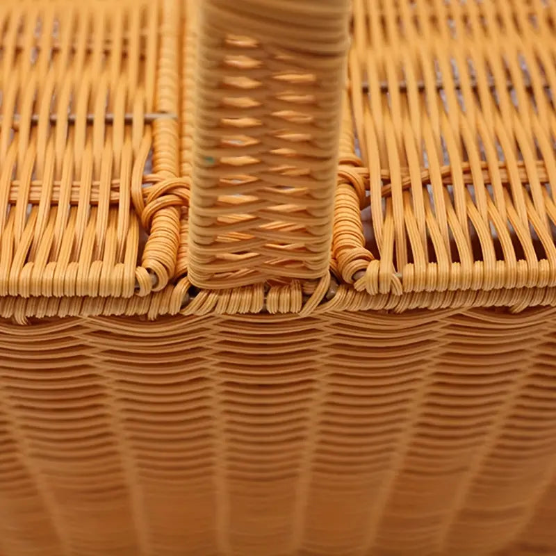 Handcrafted Rattan Picnic Basket for Outdoor Enthusiasts-4