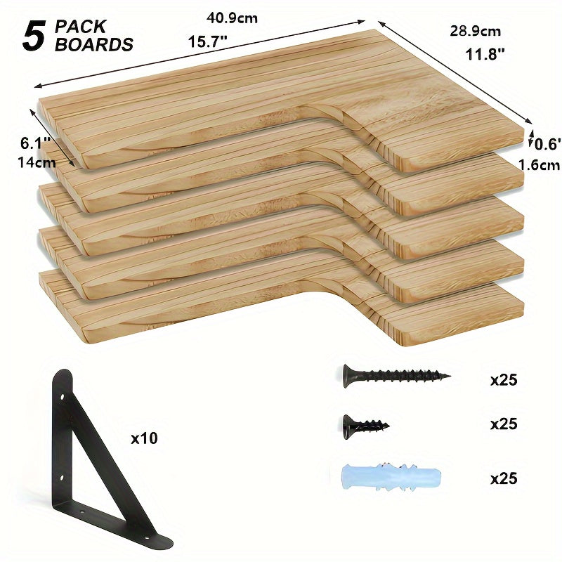 5-Tier Wall Corner Shelf Set-2